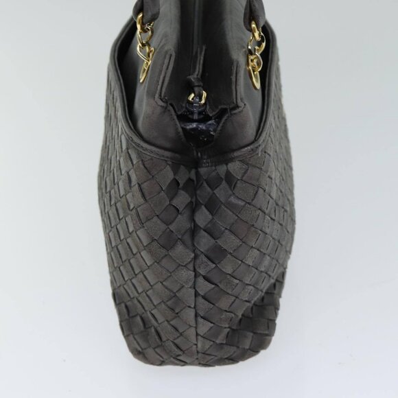 BALLY Shoulder Bag Leather Gray Auth yb580 - Picture 4 of 16